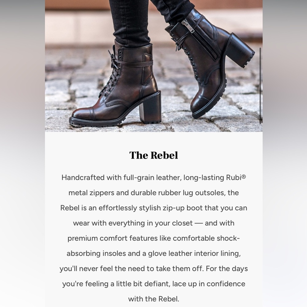 Thursday Rebel heel lace up booties Brown BRAND NEW - Picture 5 of 7